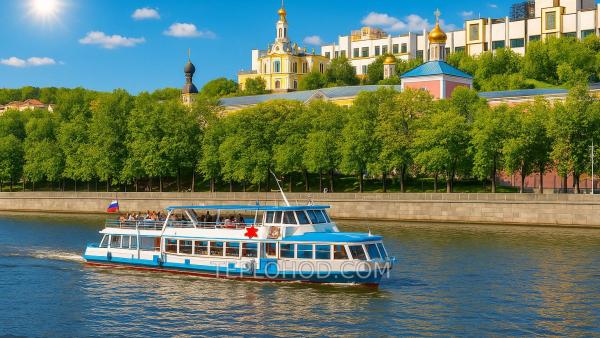 Прогулка на теплоходе по центру Москвы от причала Киевский